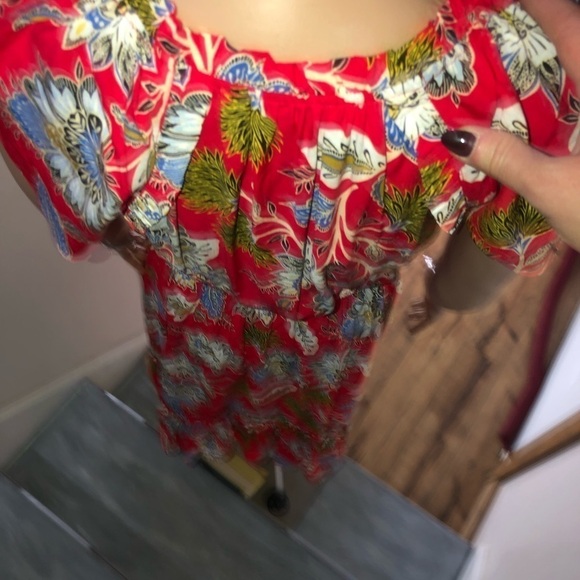 Loft Midi dress Red Floral XS - Picture 6 of 9